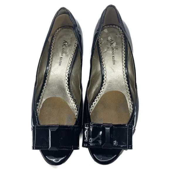anne klein black dress shoes Women Anne Klein Roselyn dress shoe color black, size 8M, short heel, open toe